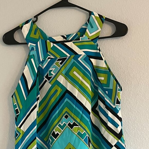 Alice and‎ Trixie Silk Sheath Square Neck Cut out Back Sleeveless Mini Dress S - Picture 2 of 7